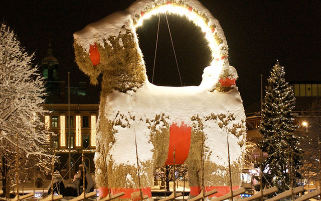 The Swedish Christmas goat (Gävlebocken).