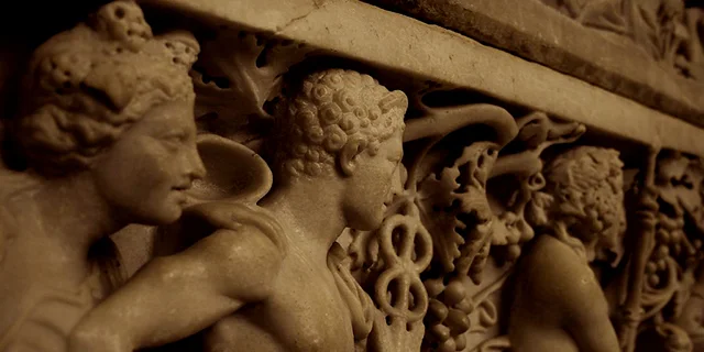 Sculpture of a Dionysian orgy-like ritual.