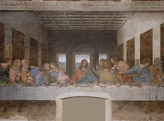 Last Supper mural, Leonardo da Vinci, 1490.