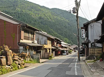 The main street of Kurama village.