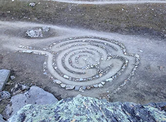 Cyclical pattern used in ancient pagan rituals.